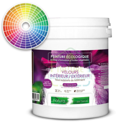 Peinture végétale lessivable velours teintée Intérieur-extérieur de Natura