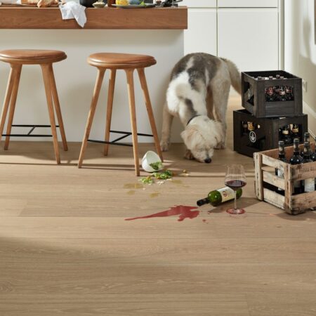 Sol en bois vernis ultra mat lame XXL Lindura HD400 Meister