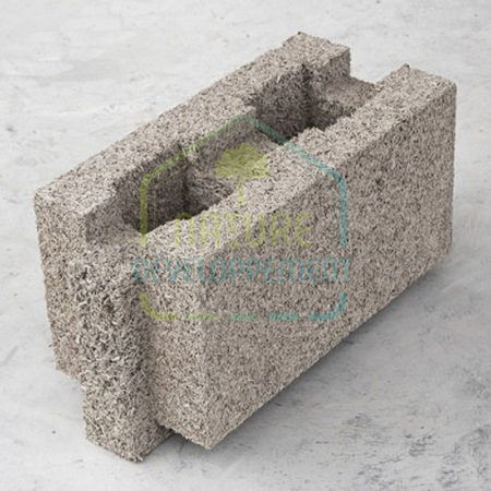 BLOC DE CHANVRE à maçonner BIOSYS - DOUBLE POTEAU