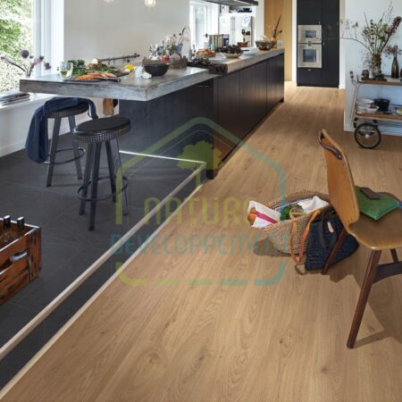 Sol stratifie résistant à l'eau 4h, décor bois Meister LC 150