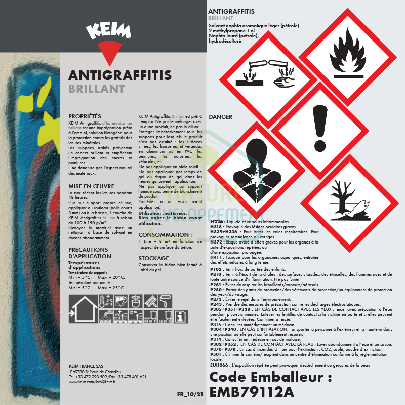 Imprégnation pour consolidation et antigraffitis KEIM Antigraffitis – Image 3