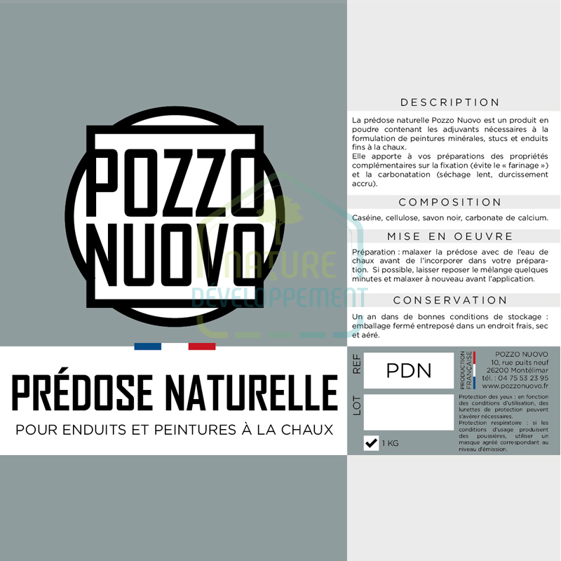 Prédose naturelle adjuvants pour chaux Pozzo Nuovo – Image 2