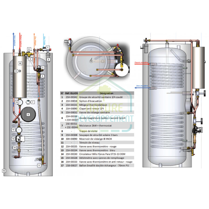 Chauffe-eau solaire 2 capteurs horizontaux 300L SOLAR COMPAQ MATIC – Image 2