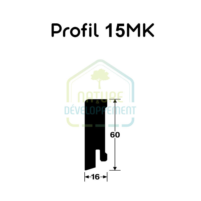 Plinthe - Profile 15 MK placage bois MEISTER