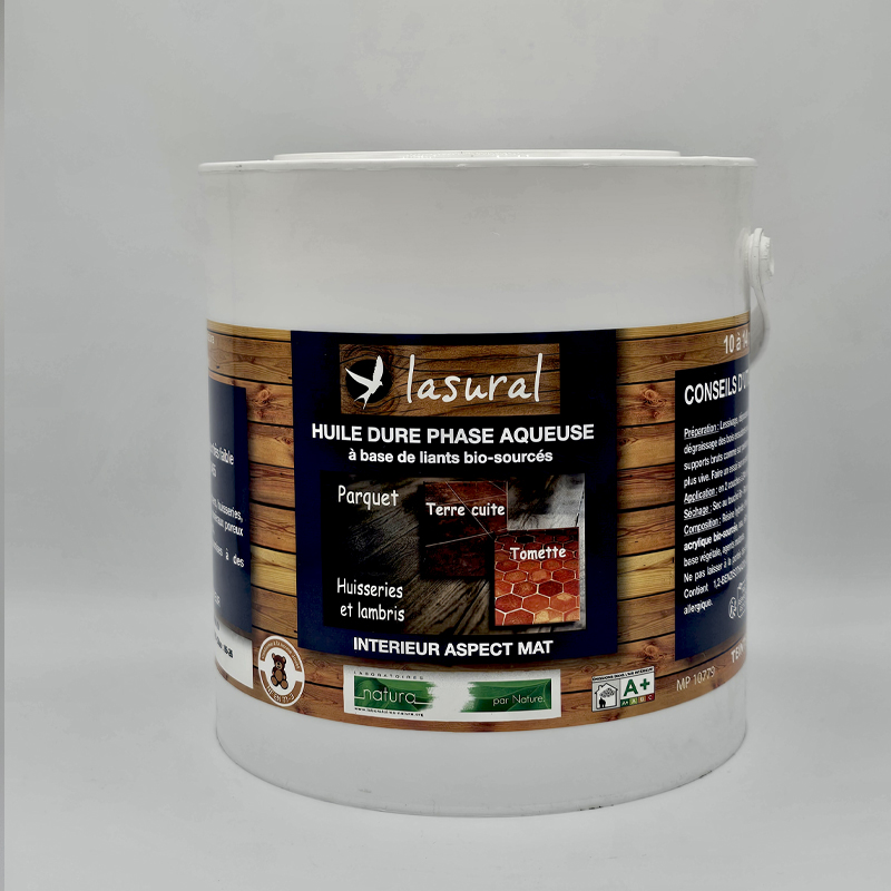 Huile dure bois intérieur, finition mat ou satin en phase aqueuse de Natura – Image 6