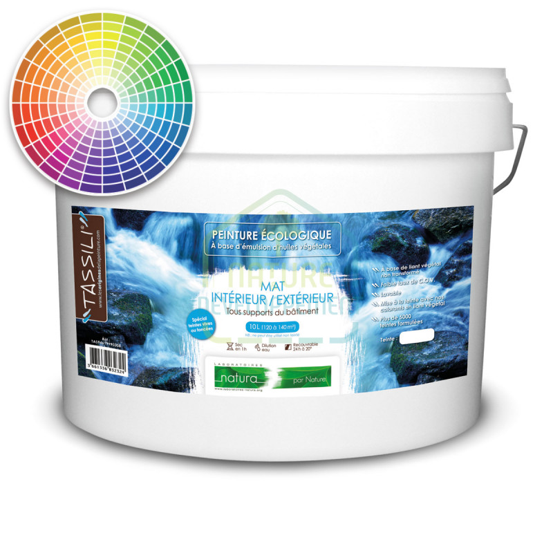 Peinture végétale lessivable mate teintée Intérieur et extérieur de NATURA – Image 3