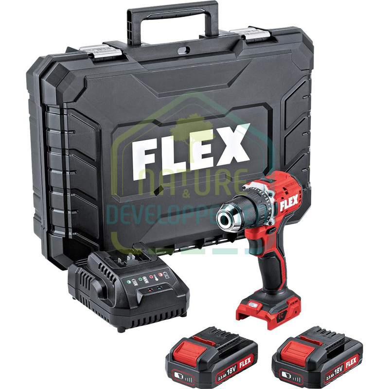 Perceuse-visseuse sans fil compacte à 2 vitesses 18,0 V DD 2G 18.0-EC LD C de FLEX – Image 2