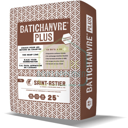 Chaux pour béton de chanvre BATICHANVRE PLUS gris ou blanc de Saint-Astier