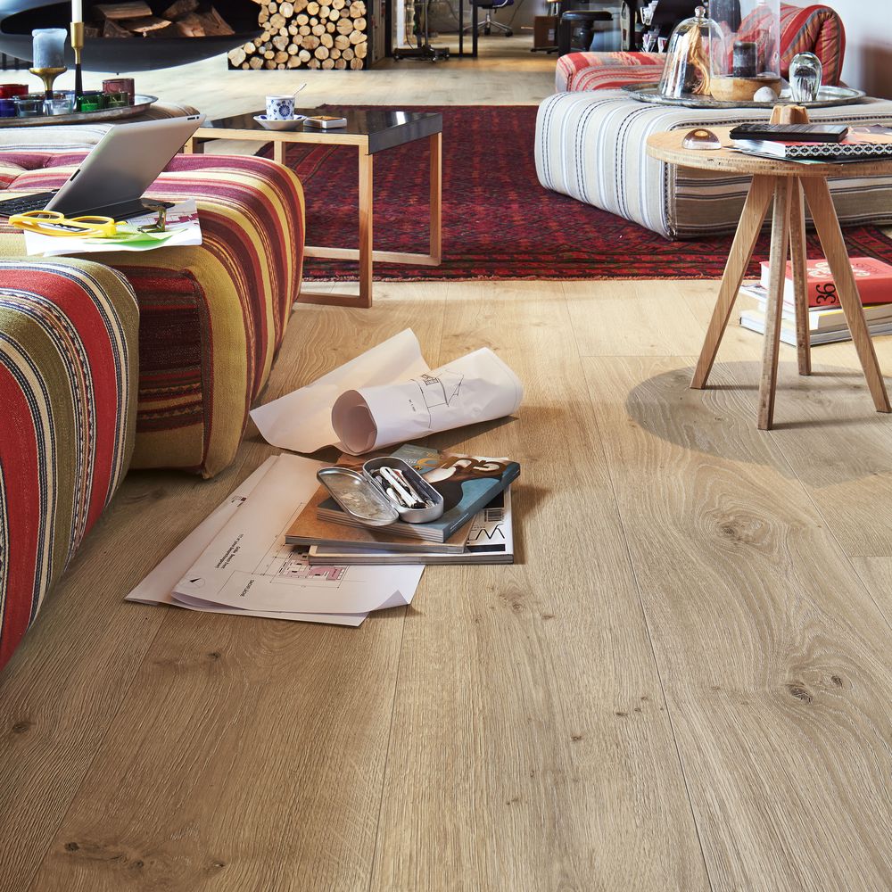 Sol stratifie grande lame, résistant à l'eau 24h, décor chêne Meister LL 250 – Image 5