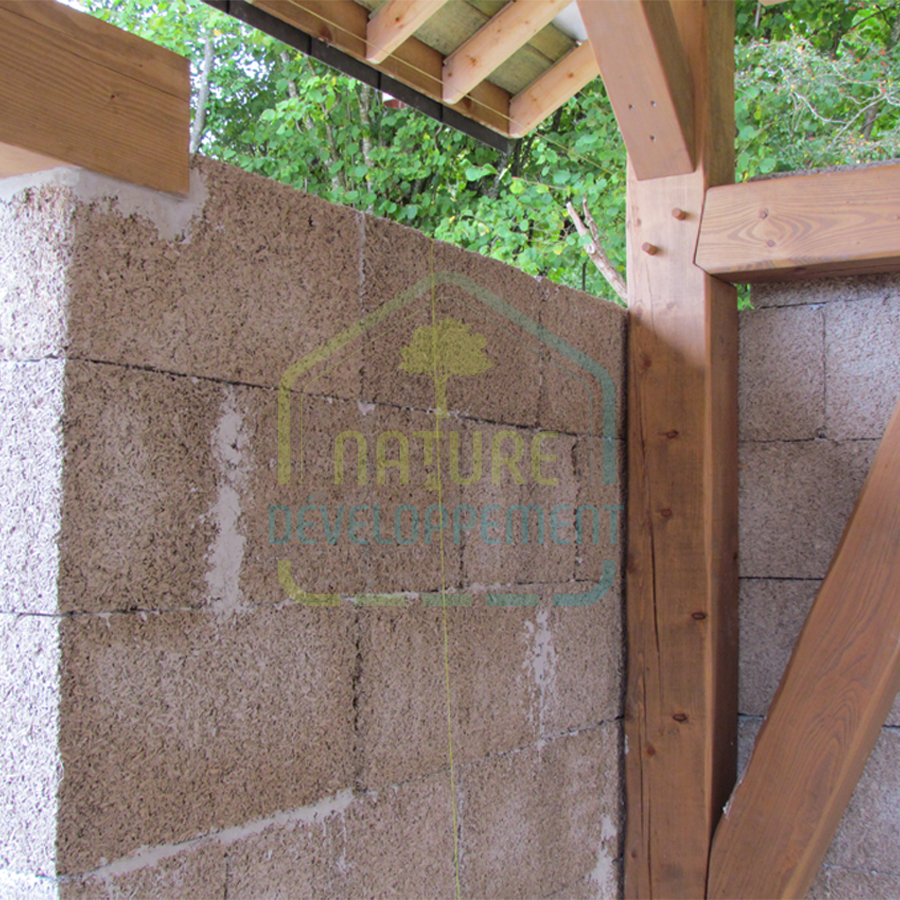 Bloc de chanvre en U à maçonner Hempro d'Isohemp – Image 3