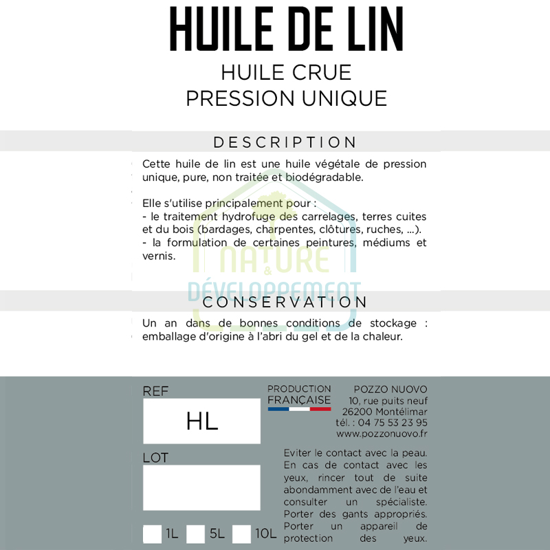 Huile de lin pour finition des enduits et traitement du bois Pozzo Nuovo – Image 4