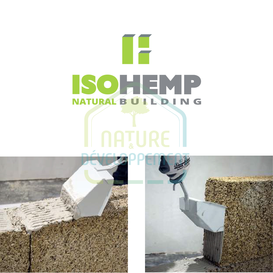 Truelle crantée pour maçonner les blocs de chanvre Isohemp – Image 4