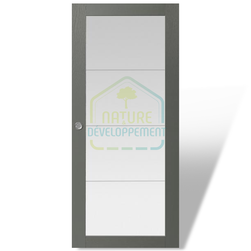 Porte intérieure BORA Modulo de Rozière Modèle vitré uni chambranle contre chambranle – Image 3