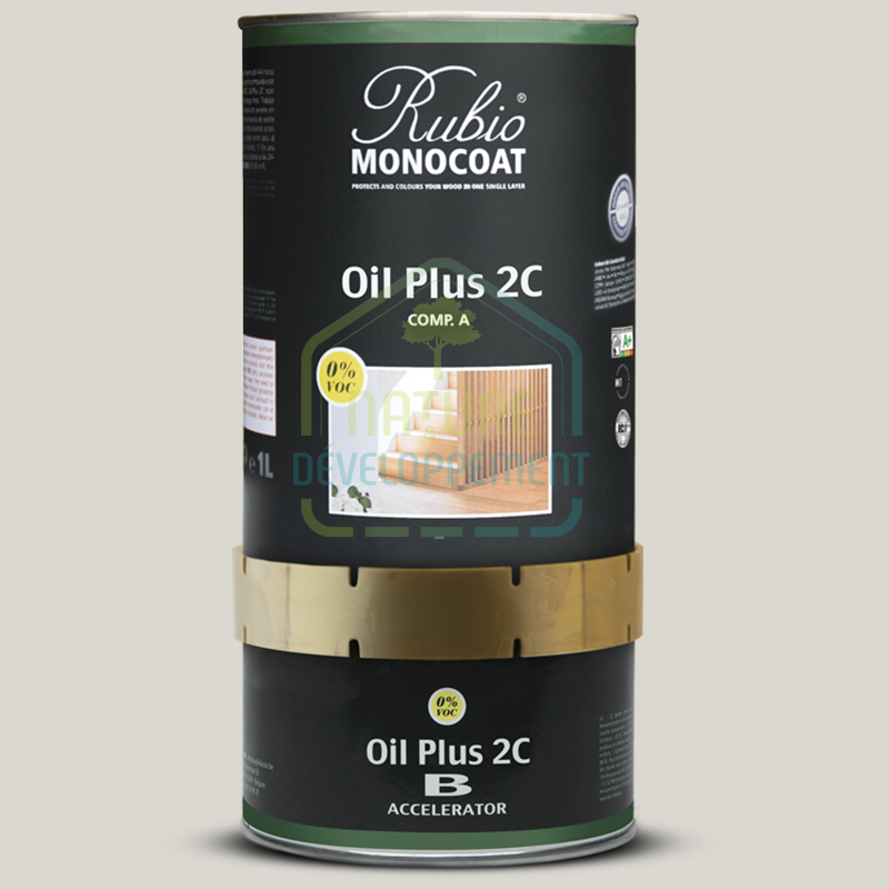 Huile bois intérieur monocouche OIL+2C RUBIO pour plan de travail, meuble, parquet, escalier...
