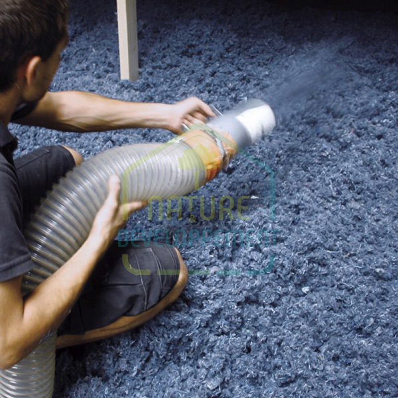 Métisse Flocon Le Relais - Isolation en vrac laine de coton recyclé – Image 2