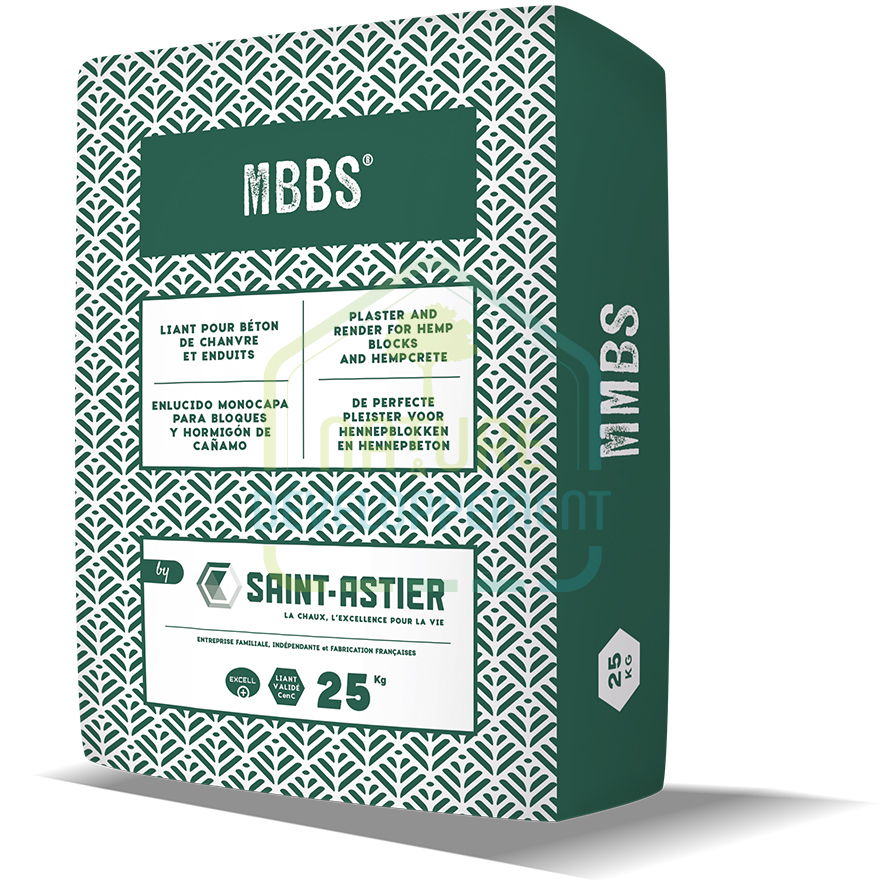 Mortier colle à la chaux pour matériaux biosourcés MBBS Saint Astier