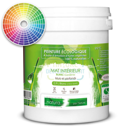 Peinture végétale lavable mate teintée Label PURE TASSILI de Natura