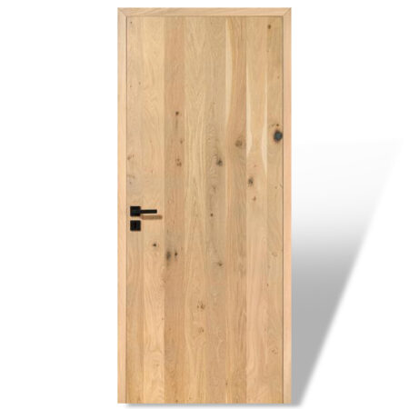 Porte intérieure chêne dosse placage vertical - Rozière Épure Version ECO