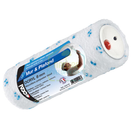 Manchon 180 mm Ocryl 8 microfibre spécial peinture à dispersion OCAI