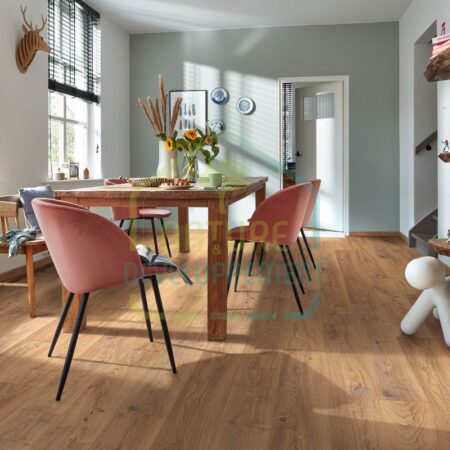 Sol stratifie résistant à l'eau 4h, décor bois Meister LD 150