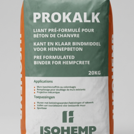 CHAUX PROKALK - LIANT PRÉFORMULÉ POUR BÉTON DE CHANVRE - SAC 20 KG