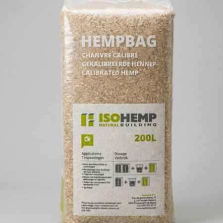 HEMPBAG CHANVRE POUR LA CONSTRUCTION - GRANULOMÉTRIE 2 À 25 MM - SAC 200 L