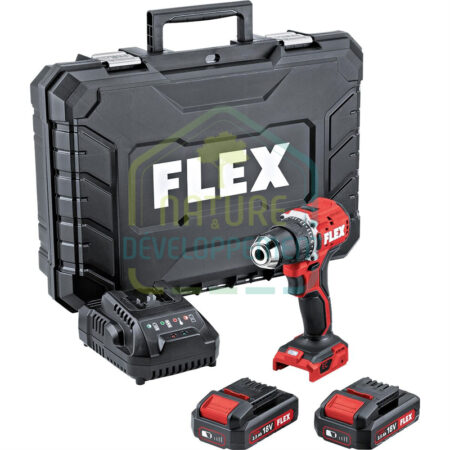 Perceuse-visseuse sans fil compacte à 2 vitesses 18,0 V DD 2G 18.0-EC LD C de FLEX - Outil livré en BOX
