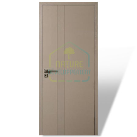 Porte intérieure ÉMIA Modulo de Rozière Modèle D4 uni chambranle contre chambranle