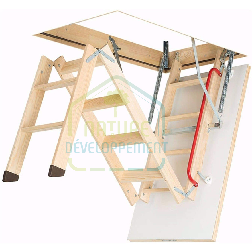 Escalier bois escamotable avec isolation thermique LWK Konfort FAKRO – Image 2