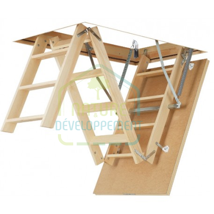 Escalier escamotable bois LWS Smart FAKRO pour combles ou grenier – Image 3