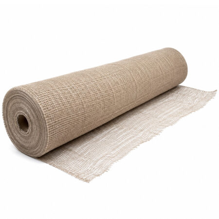 Toile de renforcement en jute 1m x 50m cm pour enduits en terre et torchis