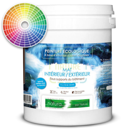 Peinture végétale lessivable mate teintée Intérieur et extérieur de NATURA