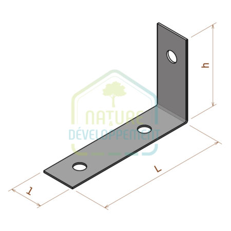 Équerre de liaison pour blocs de chanvre Isohemp