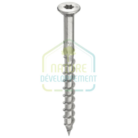 Vis inox terrasse HECO-TOPIX-plus tête fraisée avec nervures de fraisage