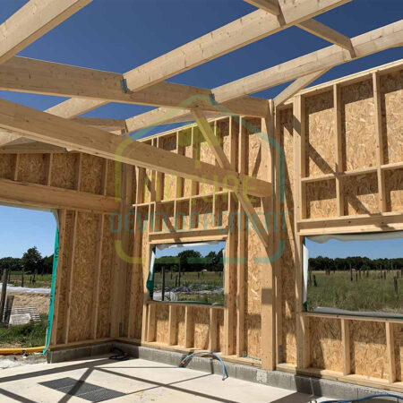 Kit maison ossature bois (MOB) prêt à assembler de France Poutres