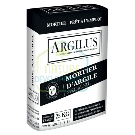Mortier terre pour maçonner les BTC Argilus