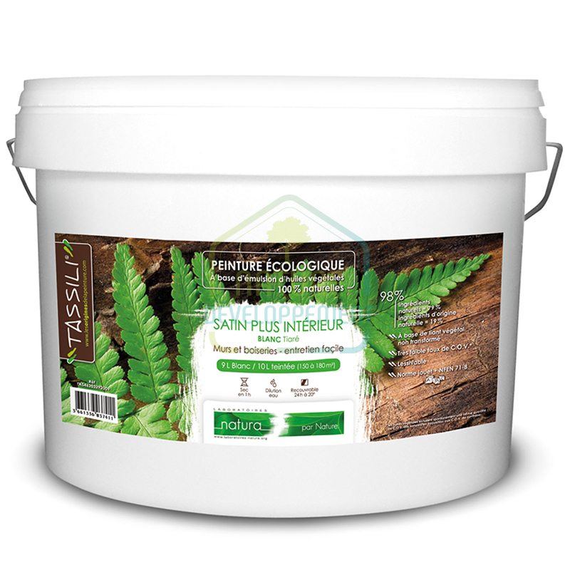Peinture végétale lessivable satin Blanche Label PURE TASSILI de Natura – Image 3
