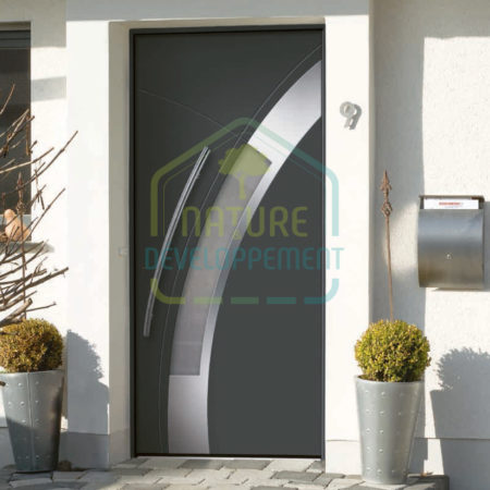 Porte d'entrée Bois et Aluminium sur mesure BIEBER DUOBA
