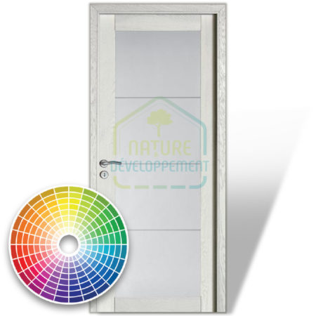 Porte intérieure BORA Modulo de Rozière Modèle vitré couleur RAL chambranle contre chambranle