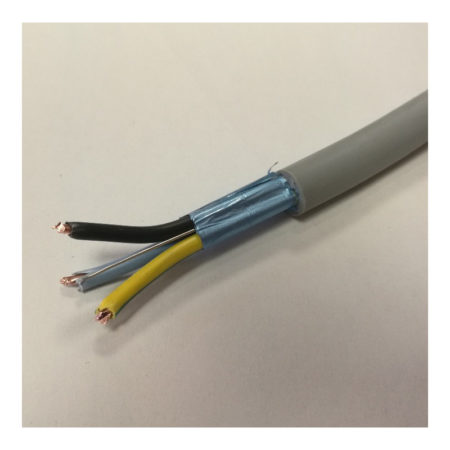 Câble blindé multibrin rigide gris