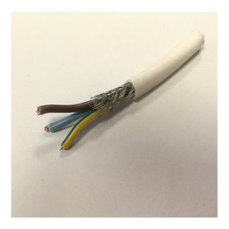 Câble blindé multibrin flexible blanc