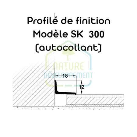 Barre finition pour baie vitrée autocollant, Profilé de finition Typ 300 SK MEISTER