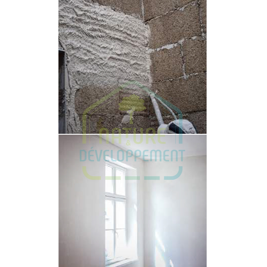 Enduit naturel d'intérieur plâtre chaux sable Isohemp – Image 2