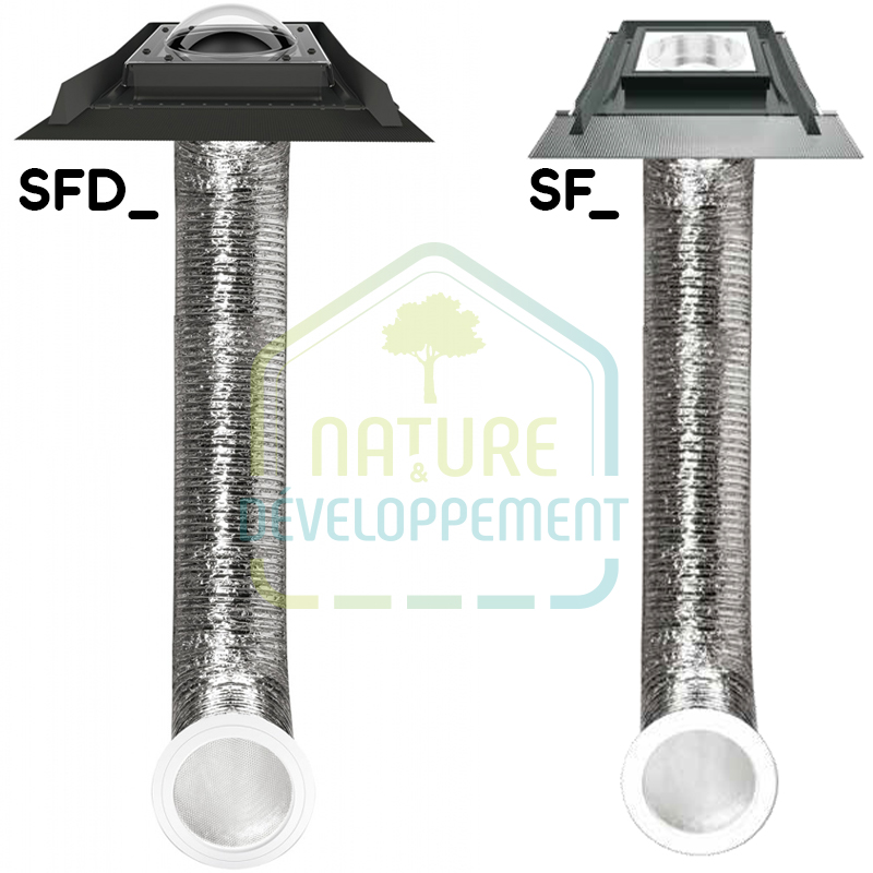 Puits de lumière avec conduit flexible réfléchissant Fakro – Image 3