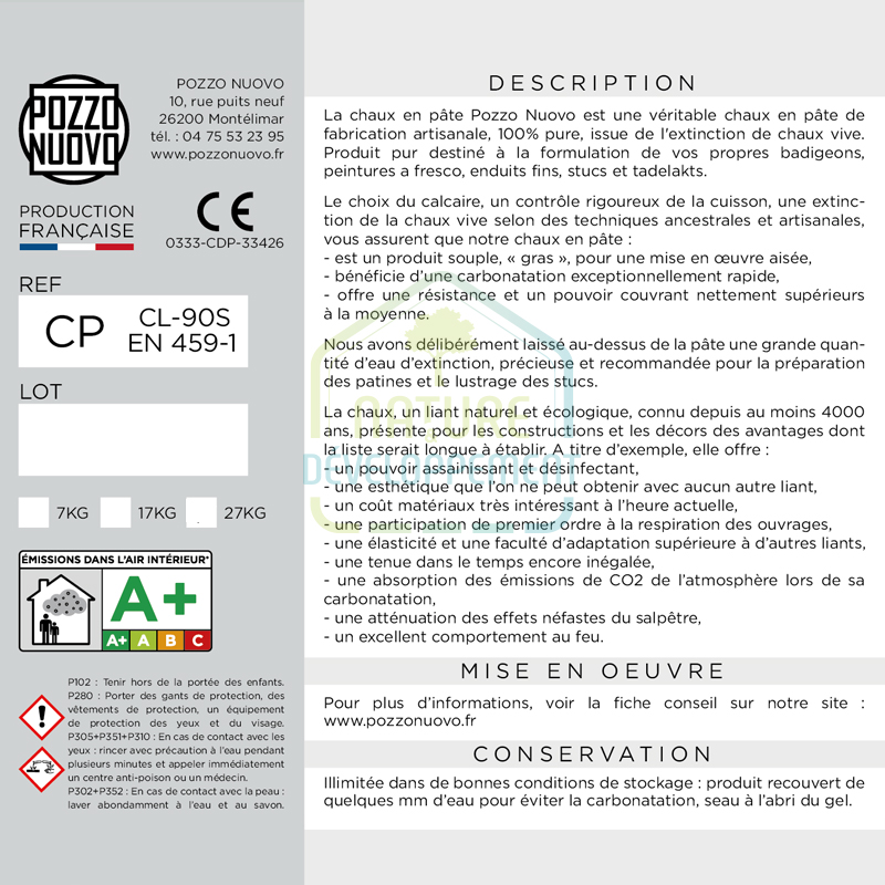 Chaux en pâte Pozzo Nuovo – Image 5