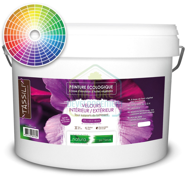 Peinture végétale lessivable velours teintée Intérieur-extérieur de Natura – Image 3