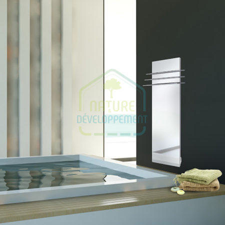 Radiateur sèche-serviette en verre à inertie Solaris 1500W 63x150cm