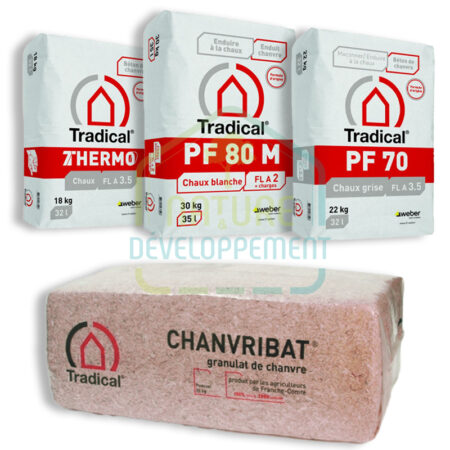 Béton chaux et chanvre Tradical