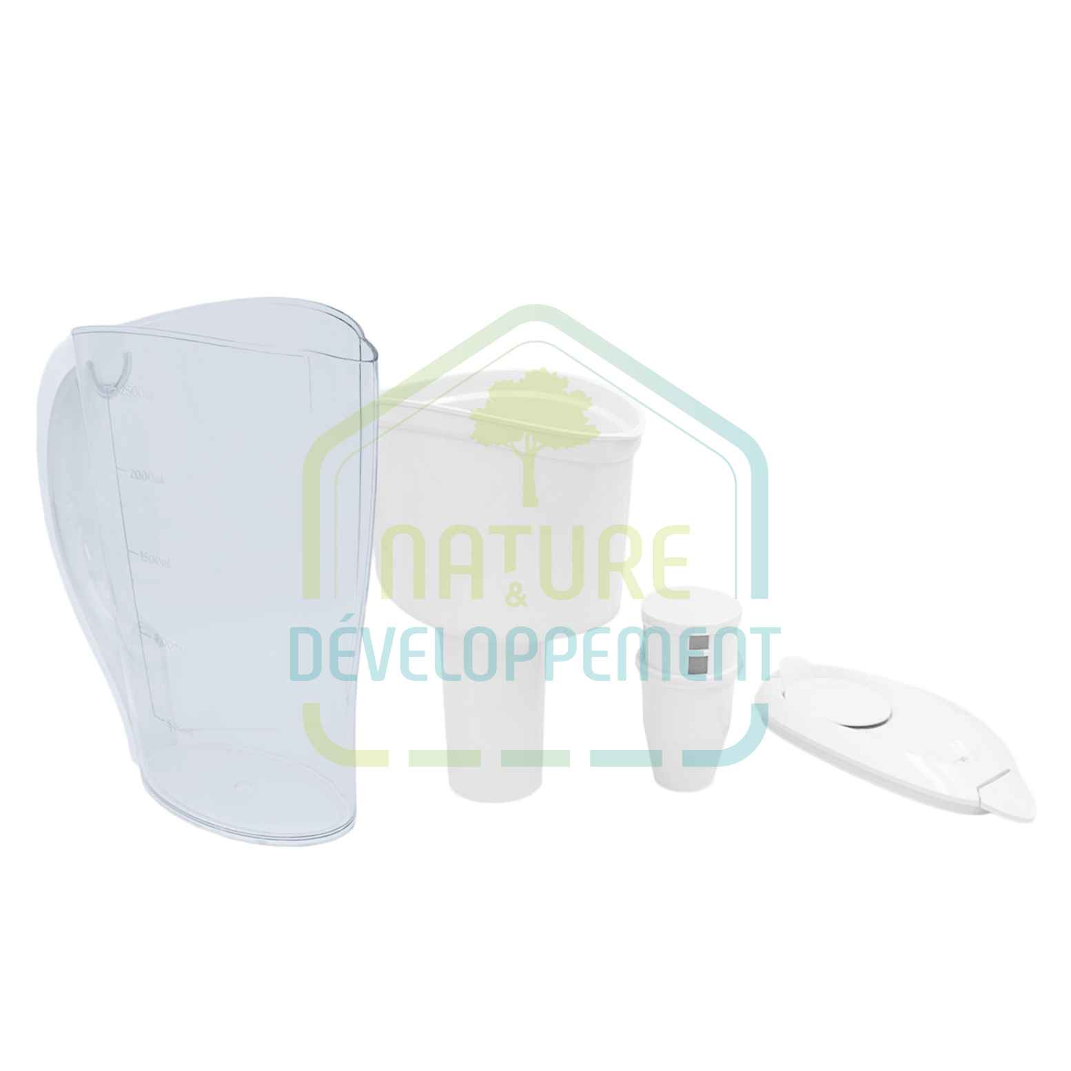 Filtre-Pichet économique blanc avec dateur manuel HYDROPURE – Image 2