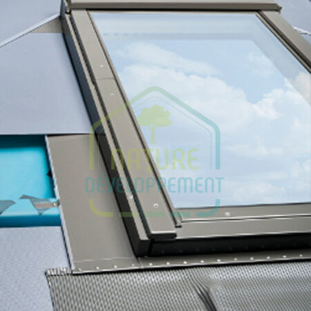 Raccord pour système en acier EBV-P adapté aux fenêtres de toit Fakro